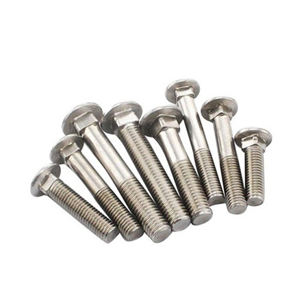 Din933 Carriage Bolt, Pembuatan 316L A4-80 Stainless Steel ASTM Carriage, Bolt Washer, Leher panjang, Bergaris